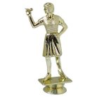 Női dartsos figura márványon - darts díj 12 cm