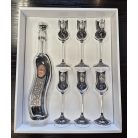 Gravírozható pálinkás pohár készlet 6 db pohárral 1 db pálinkás üveggel