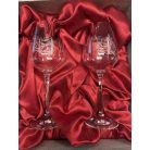 Horgász borospohár készlet díszdobozban - gravírozható