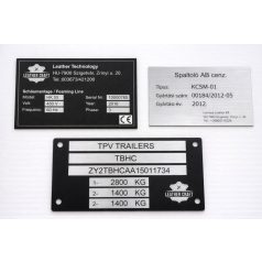 Gravírozott adattábla