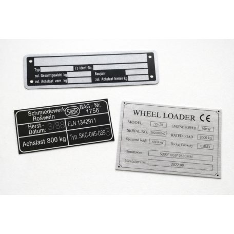 Gravírozott adattábla