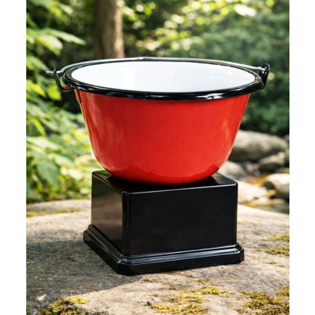 Főzőverseny díj - piros mini bogrács 14 cm
