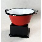 Főzőverseny díj - piros mini bogrács 14 cm