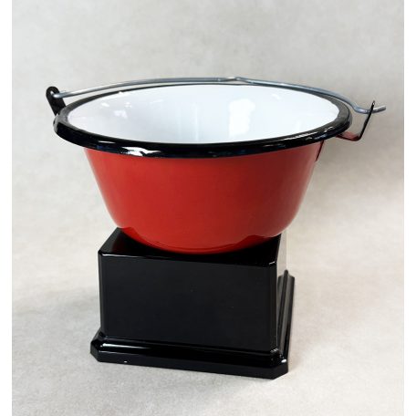 Főzőverseny díj - piros mini bogrács 14 cm