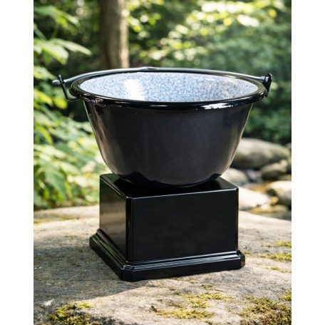 Főzőverseny díj - fekete mini bogrács 14 cm