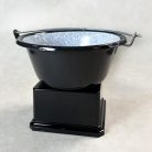 Főzőverseny díj - fekete mini bogrács 14 cm