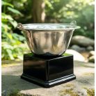 Főzőverseny díj - ezüst színű mini bogrács 14 cm