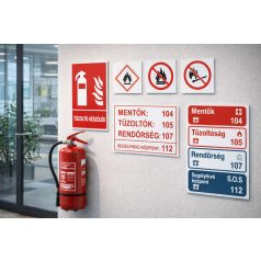 Tűzvédelmi és munkavédelmi táblák