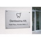 Gravírozott fém cégtábla ajtóra és falra több méretben