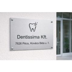   Gravírozott fém cégtábla ajtóra és falra több méretben