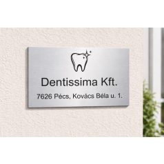   Gravírozott fém cégtábla ajtóra és falra több méretben