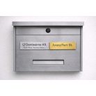 Gravírozott cégtábla postaládára - több színben és méretben