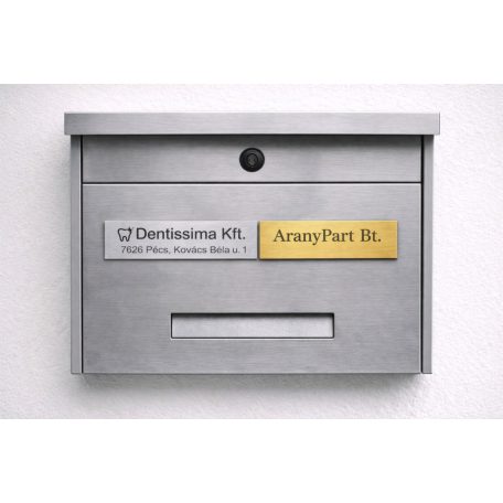 Gravírozott cégtábla postaládára - több színben és méretben