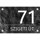 Egyedi plexi házszámtábla távtartóval - több méretben