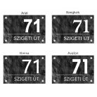 Egyedi plexi házszámtábla távtartóval - több méretben