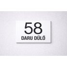 Elegáns házszámtábla - több méretben és színben