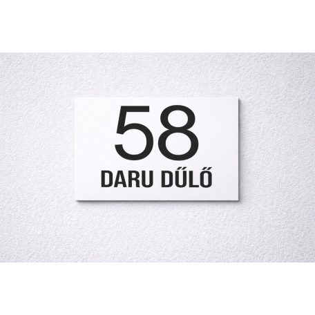 Elegáns házszámtábla - több méretben és színben
