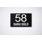 Elegáns házszámtábla - több méretben és színben