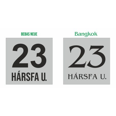 Házszámtábla - több méretben és színben