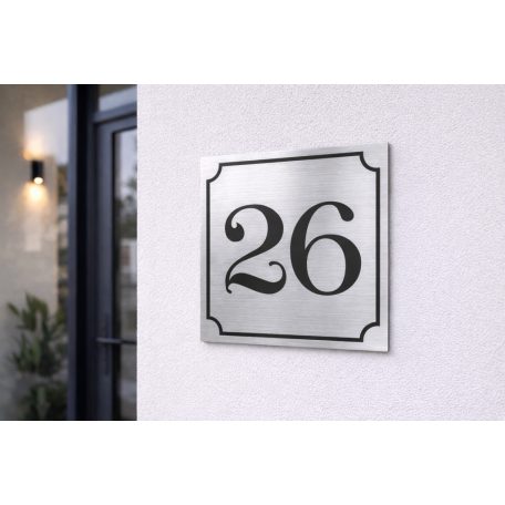 Házszámtábla kerettel - több méretben és színben