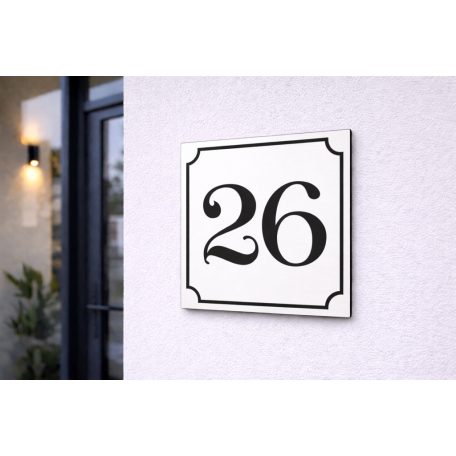 Házszámtábla kerettel - több méretben és színben