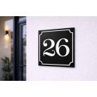 Házszámtábla kerettel - több méretben és színben