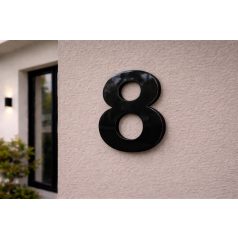 Lézervágott házszámok - több méretben fekete plexiből