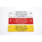 Gravírozott műanyag kábeljelölő tábla 10x3 cm - több színben