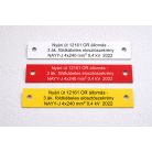 Gravírozott műanyag kábeljelölő tábla 13,1 cm x 2,2 cm - több színben