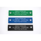 Gravírozott műanyag kábeljelölő tábla 8,5 x 2 cm - több színben