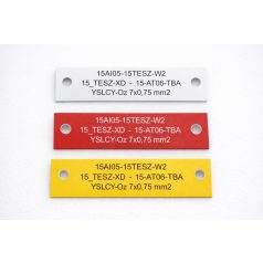   Gravírozott műanyag kábeljelölő tábla 8,5 x 2 cm - több színben