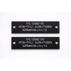 Gravírozott fém kábeljelölő tábla - 8,5 x 2 cm fekete színű