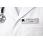 Gravírozott mágneses névkitűző - fém