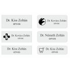 Gravírozott mágneses névkitűző - fém