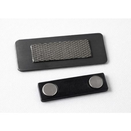 Gravírozott mágneses névkitűző - kék színű műanyag fehér betűvel