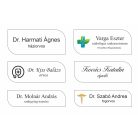 Modern mágneses névkitűző - fehér akril kivitelben 