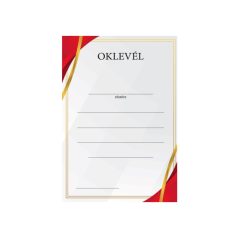 A5 oklevél piros
