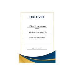 A5 oklevél kék