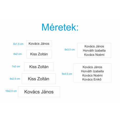 Gravírozott műanyag névtábla postaládára - több színben és méretben