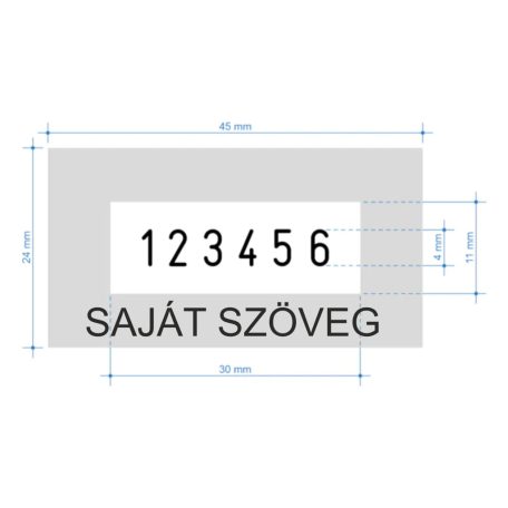 Számbélyegző saját szöveggel Colop S226