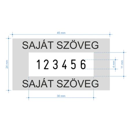 Számbélyegző saját szöveggel Colop S226