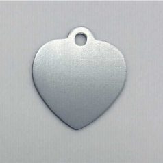 Kutyabiléta szív alakú (ezüst)