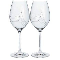   Gravírozható Borospohár magas minőségű kristállyal díszítve, 470 ml - gravírozható