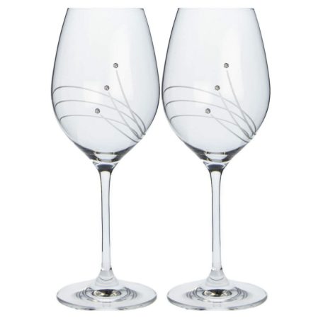 Gravírozható Borospohár magas minőségű kristállyal díszítve, 470 ml - gravírozható