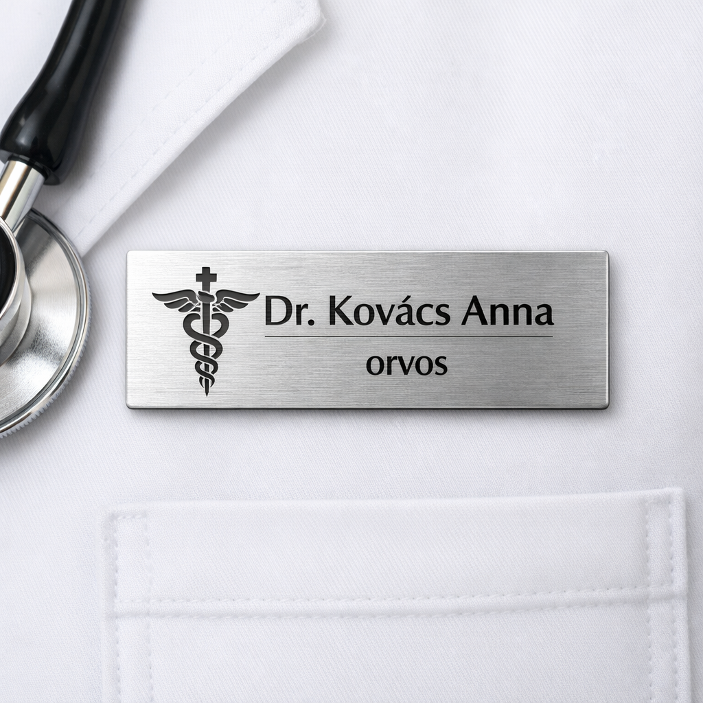 Egyedi gravírozott névkitűzők – elegáns és tartós megoldás minden területre
